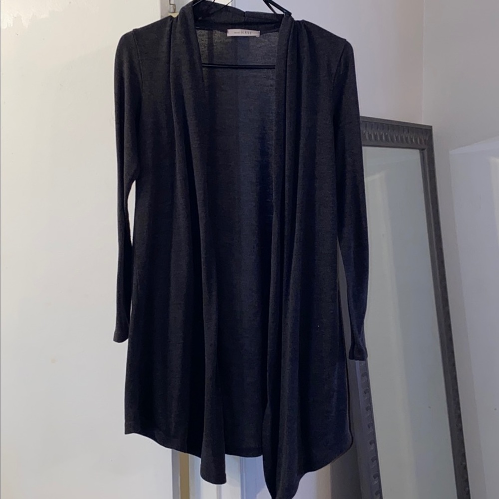 Dark gray cardigan